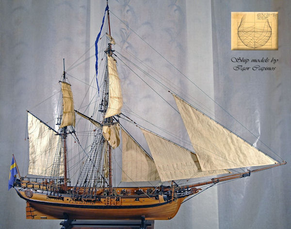 Image of 1:36 Scale Scratch Built Swedish Privateer