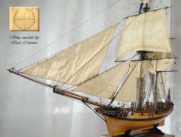 Image of 1:36 Scale Scratch Built Swedish Privateer