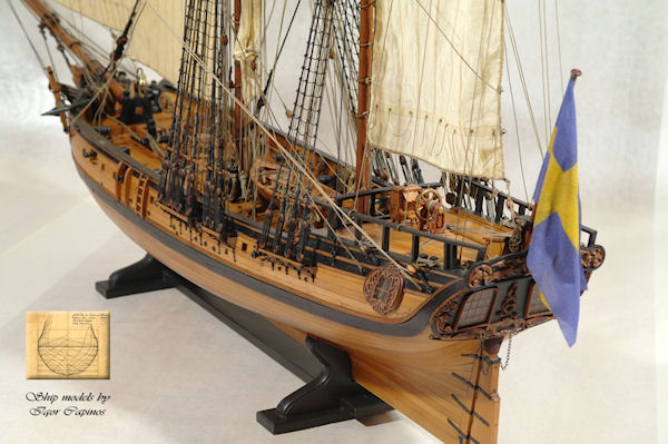 Image of 1:36 Scale Scratch Built Swedish Privateer