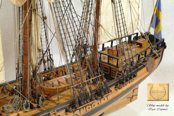 Image of 1:36 Scale Scratch Built Swedish Privateer