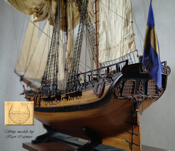 Image of 1:36 Scale Scratch Built Swedish Privateer