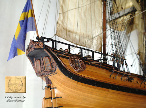 Image of 1:36 Scale Scratch Built Swedish Privateer