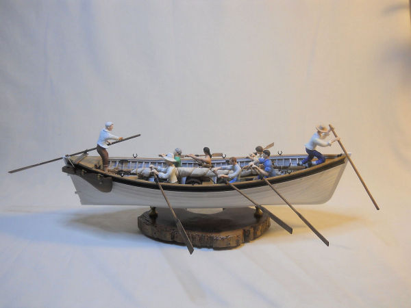 Image of Pitcairn Island 1930’s-era wooden longboat 1/24 Scale